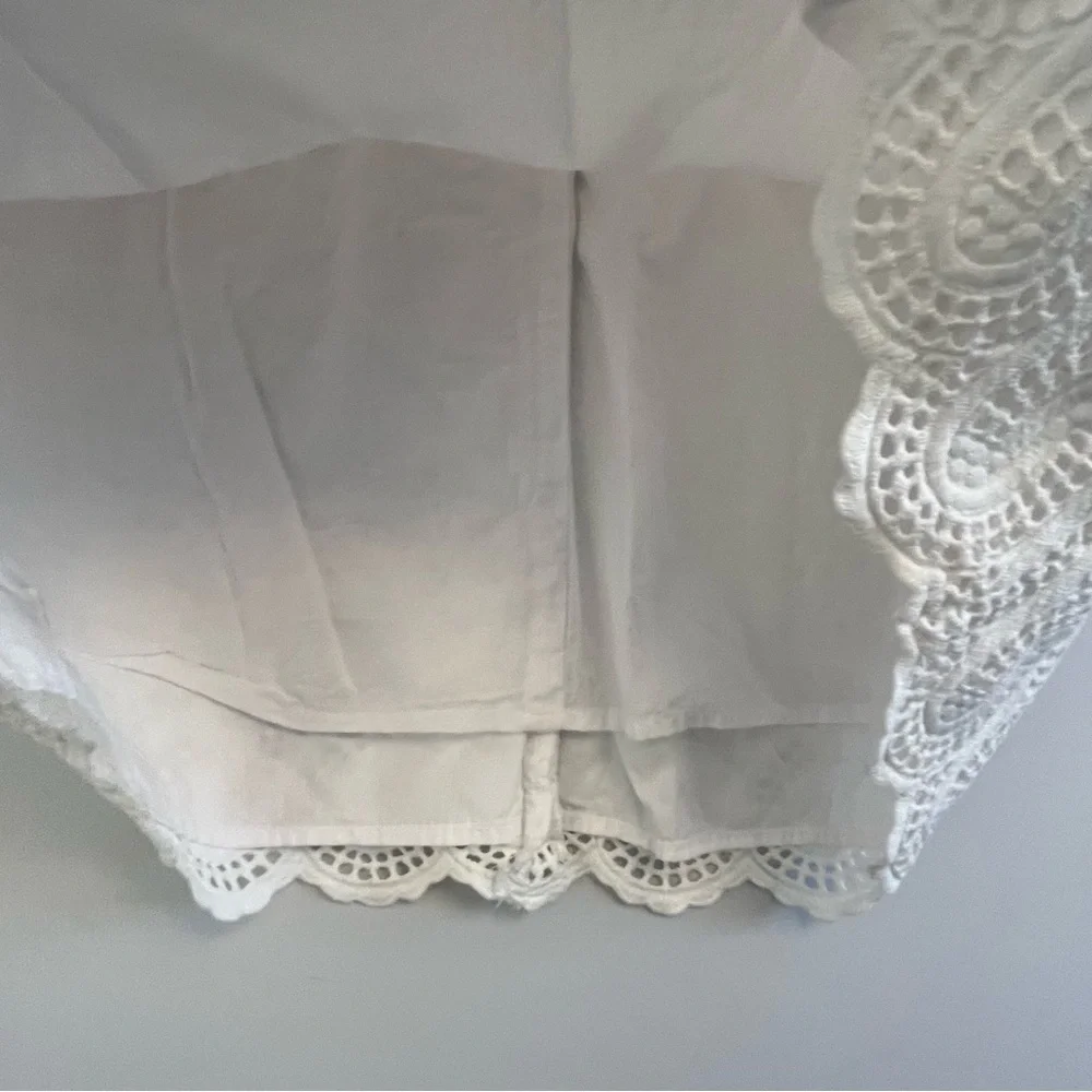 Lilly Pulitzer Jaida White Eyelet 100% Cotton Mini Dress Size 4 - Picture 11 of 13